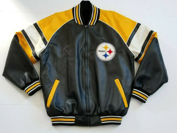 Vintage NFL Pittsburgh Steelers Football Leather Jacket