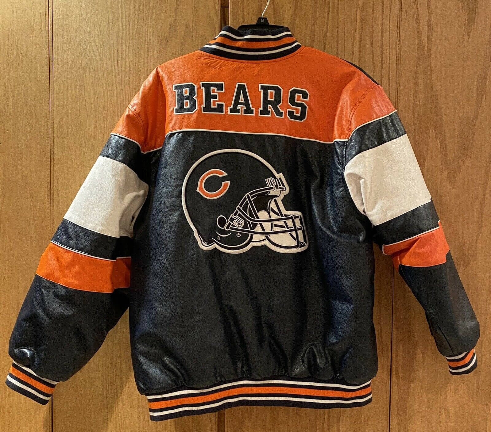 Vintage NFL Team Chicago Bears Leather Jacket - Maker of Jacket