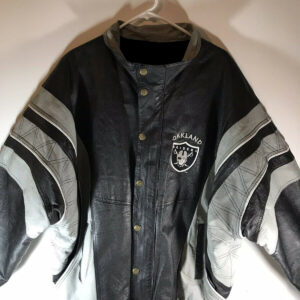 Vintage Oakland Raiders NFL Team Leather Jacket