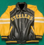 Vintage Pittsburgh Steelers Jeff Hamilton Leather Jacket