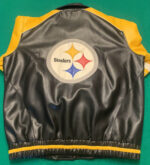 Vintage Pittsburgh Steelers Jeff Hamilton Leather Jacket