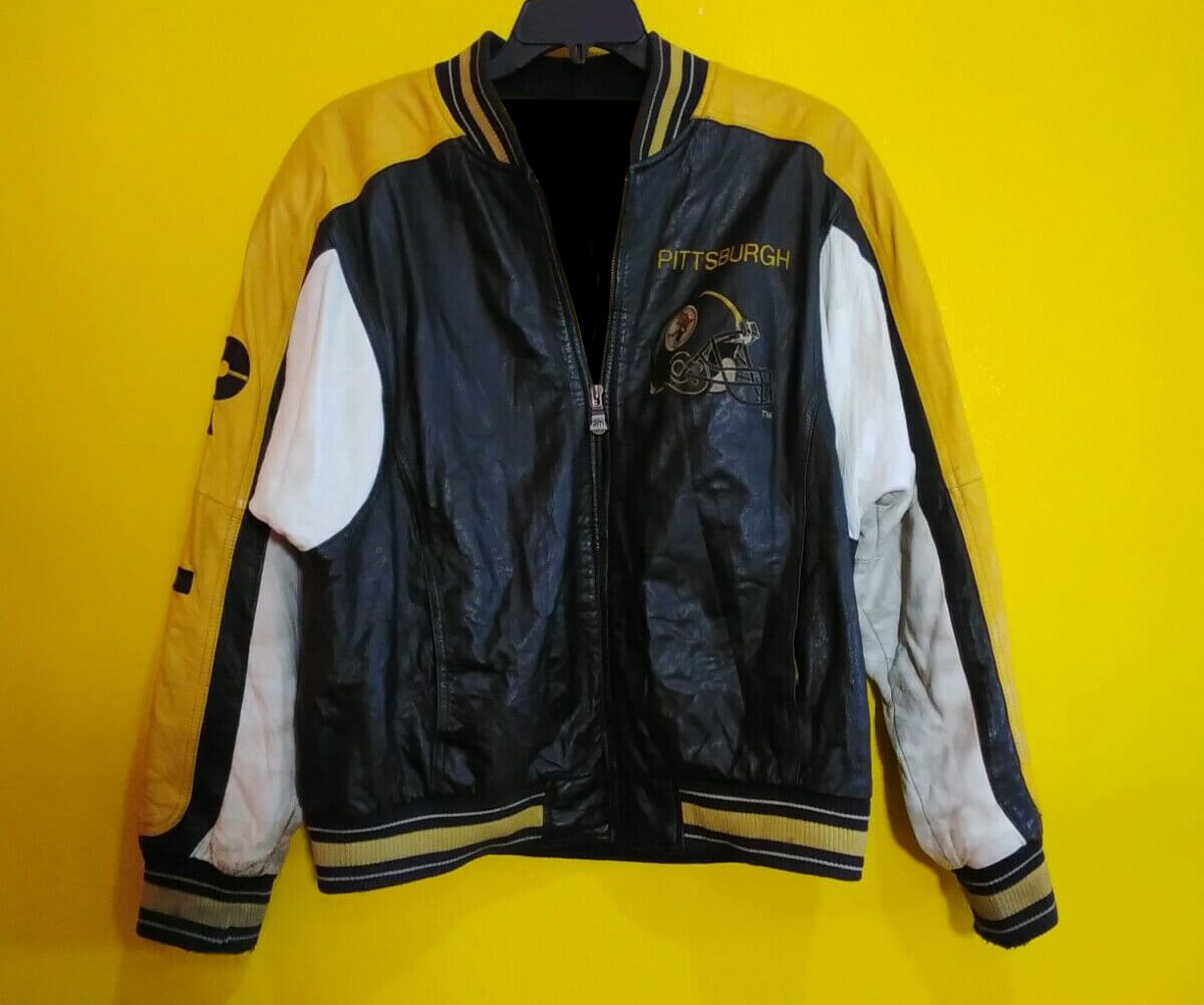 Vintage Pittsburgh Steelers NFL Team Leather Jacket (1) Vintage Pittsburgh Steelers NFL Team Leather Jacket
