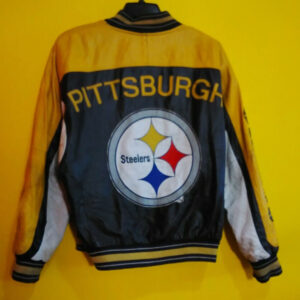 Vintage Pittsburgh Steelers NFL Team Leather Jacket