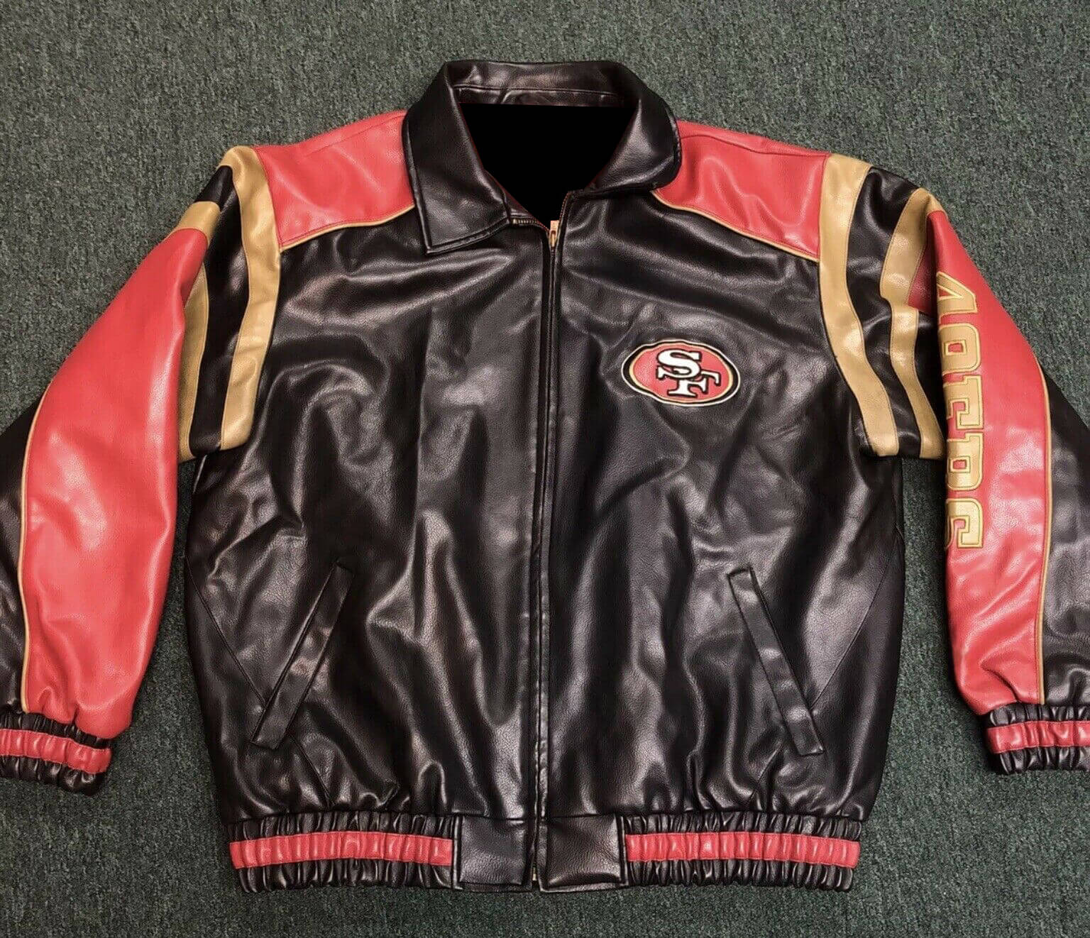 vintage 49ers leather jacket