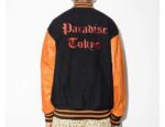 Wacko Maria Black Orange Paradise Tokyo Varsity Jacket