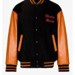 Wacko Maria Black Orange Paradise Tokyo Varsity Jacket
