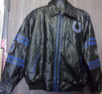 Black Blue NFL Indianapolis Colts Leather Jacket
