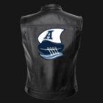 CFL Team Toronto Argonauts Black Leather Vest