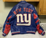 G-III NFL NY Giants Blue And Red Leather Jacket