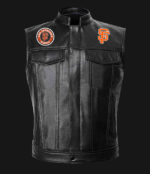 MLB Team Black San Francisco Giants Leather Vest