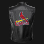 MLB Team Black St. Louis Cardinals Leather Vest