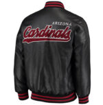 NFL Black Arizona Cardinals Leather Jacket