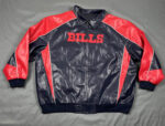 NFL Buffalo Bills Navy And Red Leather Jacket