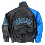 NFL Carolina Panthers Black And Blue Leather Jacket