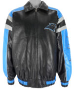 NFL Carolina Panthers Carl Banks Leather Jacket