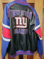 NFL NY Giants Multicolor Leather Jacket