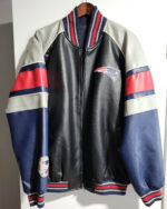 NFL New England Patriots Football Leather Jacket