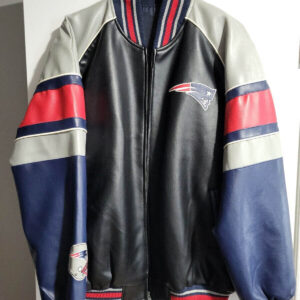 NFL New England Patriots Football Leather Jacket