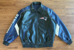New England Patriots Full Zip Leather Jacket