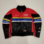 Polaris Snowmobile Padded Racing Leather Jacket
