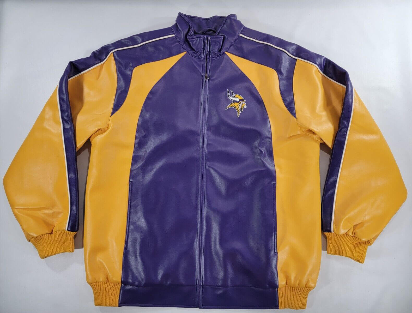Purple Yellow Minnesota Vikings Football Leather Jacket (1) Purple Yellow Minnesota Vikings Football Leather Jacket