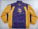 Purple Yellow Minnesota Vikings Football Leather Jacket