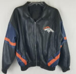 Vintage Denver Broncos Football Leather Jacket