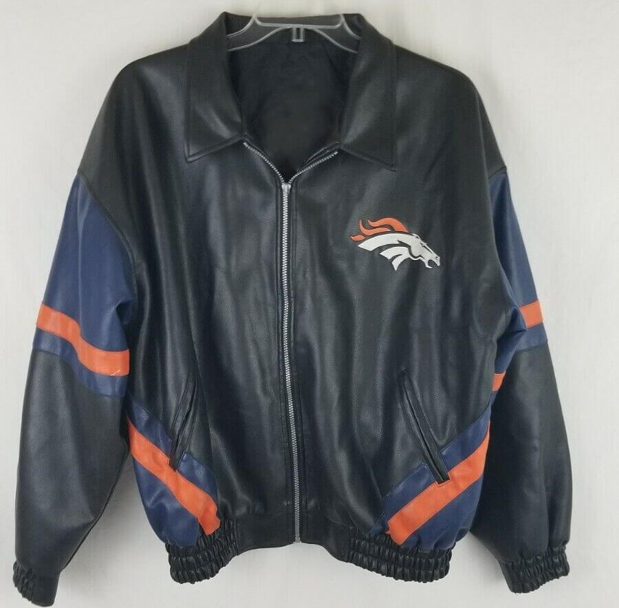 Vintage Denver Broncos Football Leather Jacket (1) Vintage Denver Broncos Football Leather Jacket