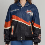 Vintage Denver Broncos Jeff Hamilton Leather Jacket