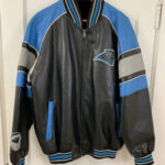 Vintage NFL Carolina Panthers Football Leather Jacket