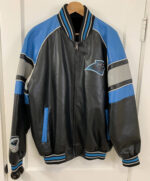 Vintage NFL Carolina Panthers Football Leather Jacket
