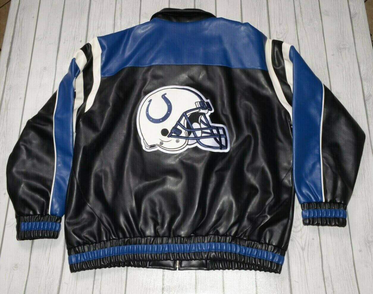 Vintage NFL Indianapolis Colts Football Leather Jacket Maker of