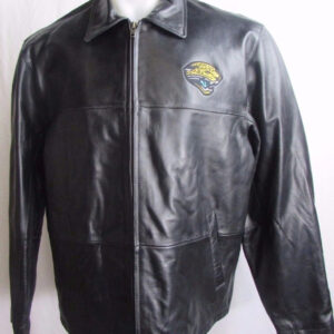Vintage NFL Jacksonville Jaguars Black Leather Jacket