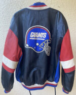 Vintage NFL NY Giants Football Leather Jacket