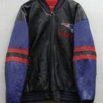 Vintage New England Patriots NFL Team Leather Jacket