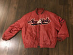 Vintage New York Baseball Red Leather Jacket