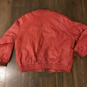 Vintage New York Baseball Red Leather Jacket