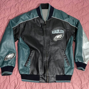 Vintage Philadelphia Eagles Carl Banks Leather Jacket