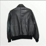 Vintage Polaris Bomber Black Leather Jacket