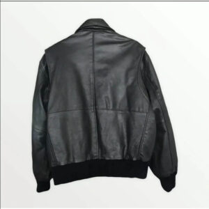 Vintage Polaris Bomber Black Leather Jacket