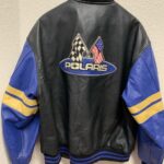 Vintage Polaris Snowmobile Bomber Leather Jacket