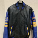 Vintage Polaris Snowmobile Bomber Leather Jacket