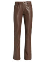 Amelia Vegan Brown Leather Pant