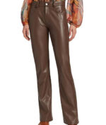 Amelia Vegan Brown Leather Pant