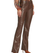 Amelia Vegan Brown Leather Pant