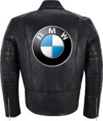 BMW Motorcycle Racing Leather Black Jacket