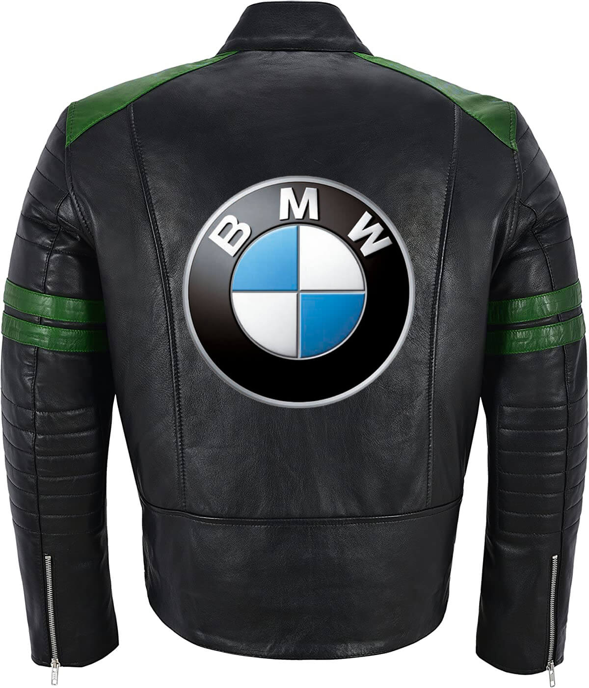 Black Green BMW Motorcycle Racing Leather Jacket - Maker of Jacket