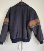 Colorful Striped Geometric Pattern Leather Jacket