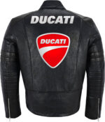 Ducati Motorcycle Racing Leather Black Jacket