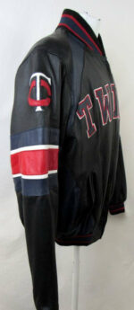 MLB Minnesota Twins Baseball Club Leather Jacket